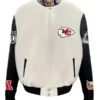 Travis Kelce Black and White Varsity Jacket