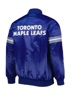 Tristin Blanda Toronto Maple Leafs Blue Pick and Roll Satin Jacket Back