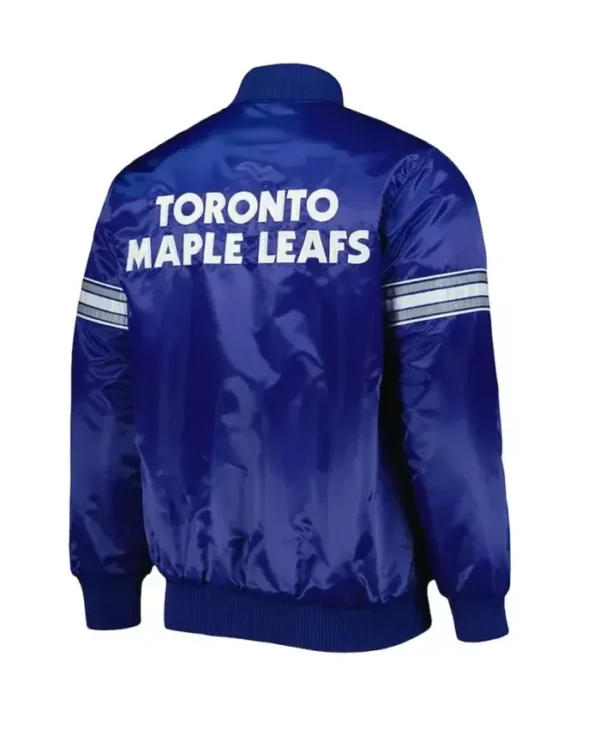 Tristin Blanda Toronto Maple Leafs Blue Pick and Roll Satin Jacket Back