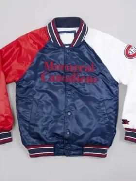 Trudie Montreal Canadiens Youth Satin Varsity Jacket