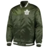 Trycia Dare Toronto Maple Leafs Green Satin Varsity Jacket
