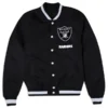 Tyson Bradtke NFL Las Vegas Raiders Black Varsity Jacket