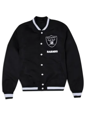 Tyson Bradtke NFL Las Vegas Raiders Black Varsity Jacket