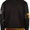 Vancouver Canucks Black Wool Letterman Jacket Back