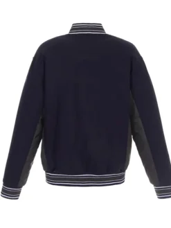 Vancouver Canucks Navy Wool Varsity Jacket Back