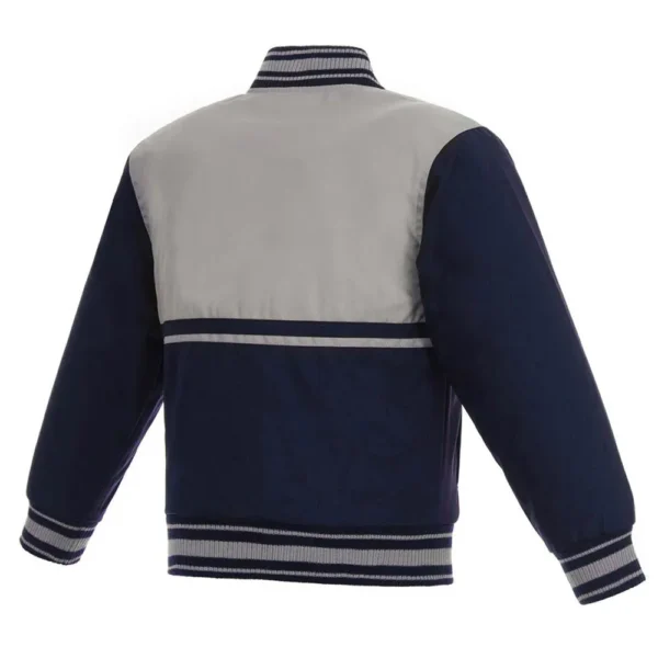 Vancouver Canucks Youth Poly Twill Full Snap Jacket Back