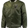 Vegas Golden Knights Satin Green Starter Varsity Jacket