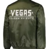 Vegas Golden Knights Satin Green Starter Varsity Jacket Back