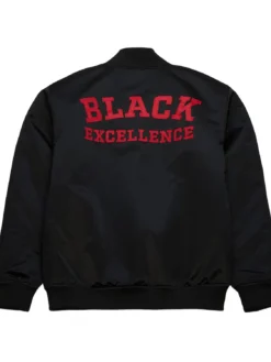 Wagner San Francisco 49ers Black Excellence Satin Jacket Back