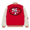 Waldo Varsity San Francisco 49ers Red Letterman Jacket Back