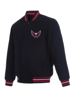 Washington Capitals Navy Blue Vintage Bomber Jacket