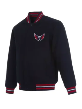 Washington Capitals Navy Blue Vintage Bomber Jacket