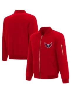 Washington Capitals Red Bomber Zip Jacket