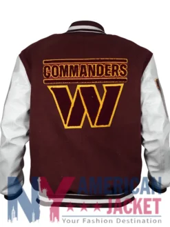 Washington Commanders Burgundy Varsity Jacket