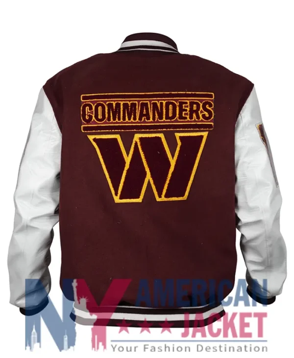 Washington Commanders Burgundy Varsity Jacket