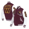 Washington Commanders Burgundy Wool Varsity Jacket