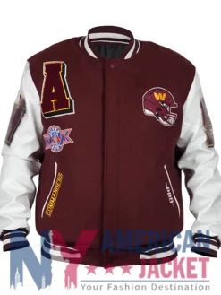 Washington Commanders Burgundy Wool Varsity Jacket