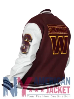 Washington Commanders Wool Burgundy Varsity Jacket