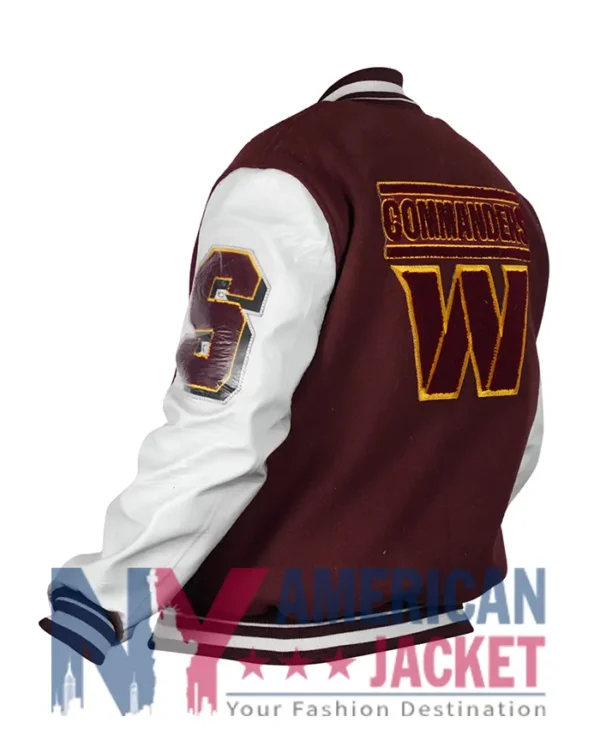 Washington Commanders Wool Burgundy Varsity Jacket
