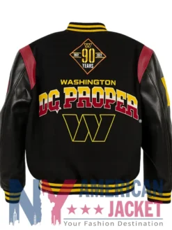 Washington Javier Commanders Black Varsity Jacket