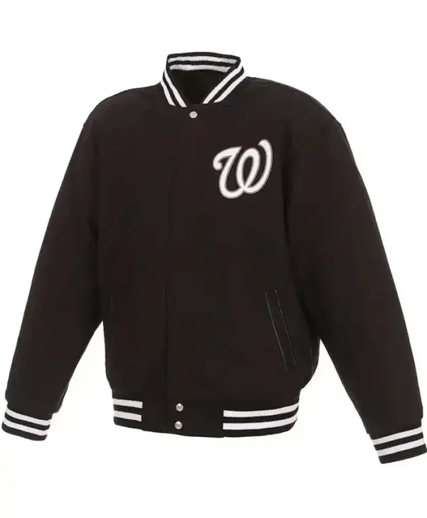 Washington Nationals Classic Brown Wool Varsity Jacket