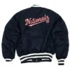 Washington Nationals Ma-1 Navy Blue Varsity Jacket Back