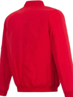 Washington Nationals Zip Bomber Red Jacket Back