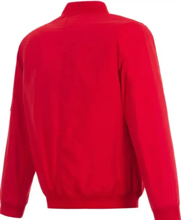 Washington Nationals Zip Bomber Red Jacket Back