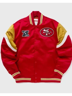 Werner San Francisco 49ers Red and Gold Satin Jacket