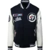 Winnipeg Jets Black And White Letterman Varsity Jacket