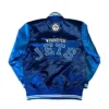 Winnipeg Jets Blue Satin Varsity Jacket Back