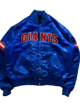 90s New York Giants Sports Satin Varsity Jacket
