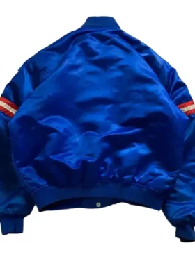 90s New York Giants Sports Satin Varsity Jacket Back