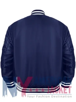 Chicago American Giants Script Blue Satin Varsity Jacket