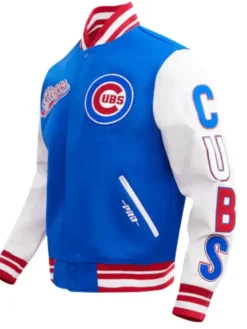 Chicago Cubs Classic Blue And White Wool Varsity Jacket
