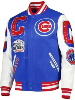 Chicago Cubs Letterman Blue Wool Varsity Jacket