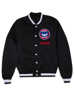 Chicago Cubs Logo Select Black Varsity Jacket