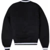 Chicago Cubs Logo Select Black Varsity Jacket Back