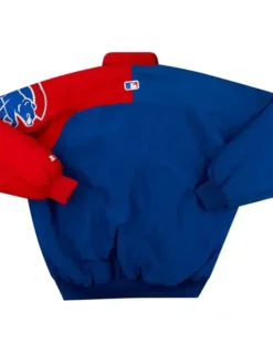 Chicago Cubs Red And Blue Vintage Varsity Jacket Back