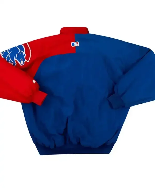 Chicago Cubs Red And Blue Vintage Varsity Jacket Back