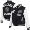 Chicago Cubs Wool Black And White Wool Varsity Jacket