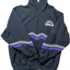 Colorado Rockies Black Vintage Zip Jacket