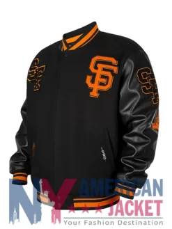Francisco San Letterman Black Giants Jacket