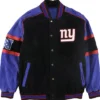 Hobart New York Giants Suede Varsity Jacket