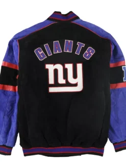 Hobart New York Giants Suede Varsity Jacket Back