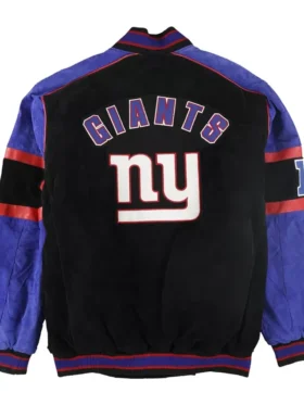 Hobart New York Giants Suede Varsity Jacket Back