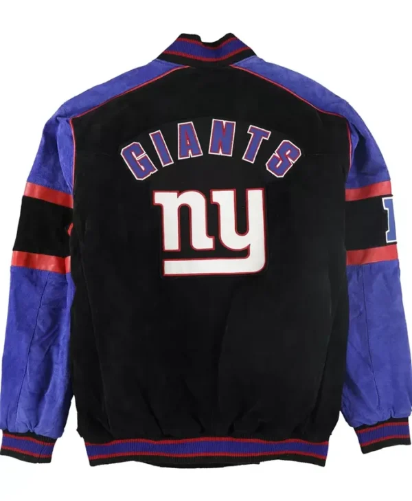 Hobart New York Giants Suede Varsity Jacket Back