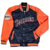 MLB Padres Satin Full Snap Varsity Jacket