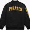 MLB Pittsburgh Pirates Black Zip Bomber Jacket Back