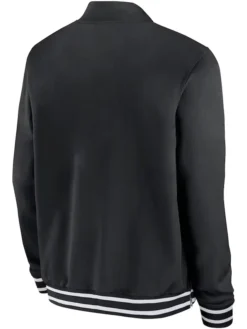 MLB Rockies Black Zip Bomber Jacket BAck